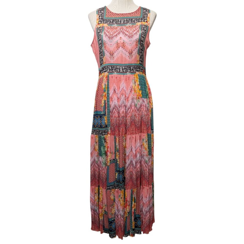 Boho Patchwork Pink Maxi Dress